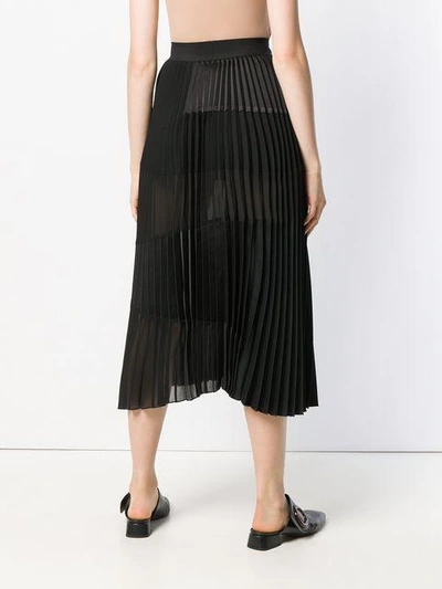 Shop Nude Pleated Midi Skirt - Black