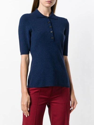 Shop Victoria Beckham Half-sleeved Sweater - Blue