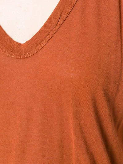 Shop Rick Owens Long T-shirt - Orange