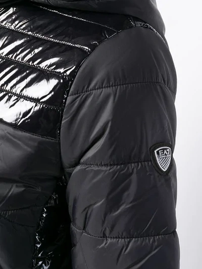 Shop Ea7 Emporio Armani Padded Jacket - Black