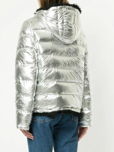 Shop Yves Salomon Army Classic Padded Jacket - Metallic