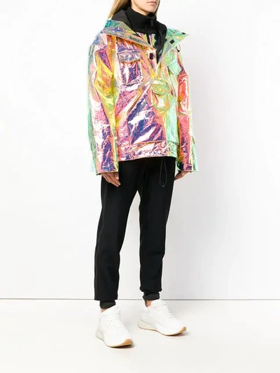 Shop Maison Margiela Iridescent Bomber Jacket In Metallic