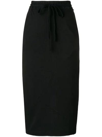 Shop Thom Krom Jersey Knit Drawstring Skirt In Black
