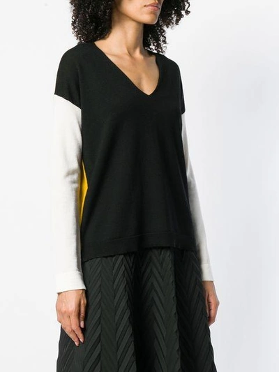 Shop Pierantoniogaspari Long-sleeved Knitted Top - Black