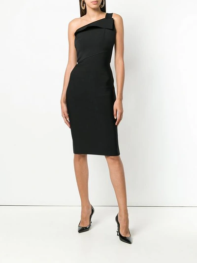Shop Roland Mouret Fitted Silhouette Dress In Black