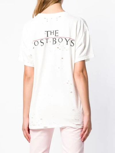 Shop Amiri The Lost Boys Distressed T-shirt In White