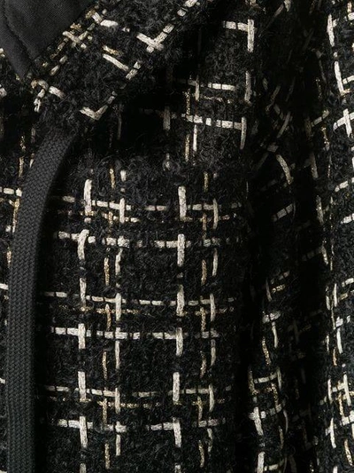 Shop Faith Connexion Hooded Tweed Coat In Black