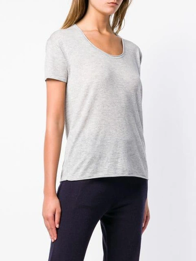 Shop Theory Cashmere Fine Knit Top In Grey