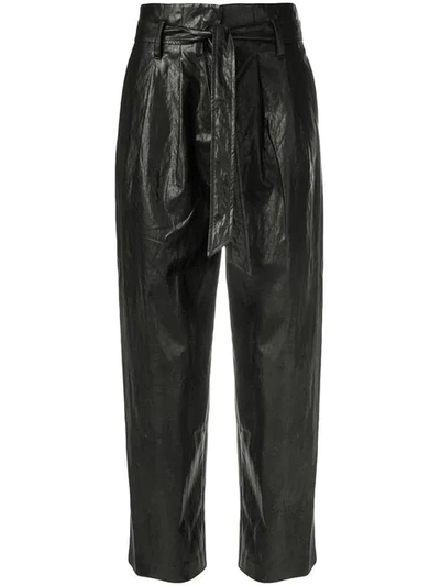 Shop 8pm Tapered Trousers In Black