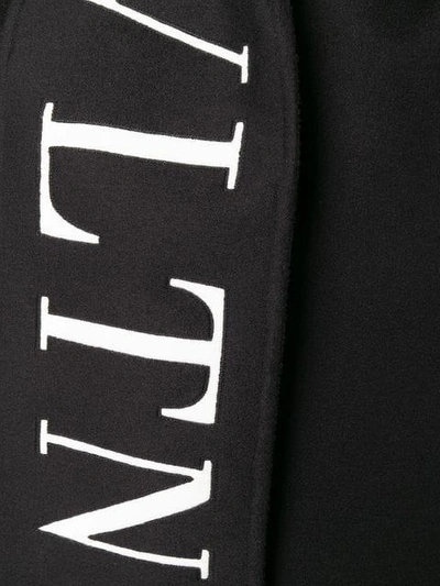 Shop Valentino Vltn Logo Short Cape In Black