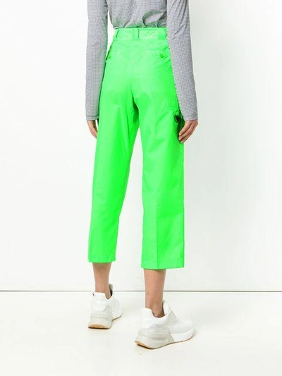Shop Prada High-waisted Trousers In F0362 Pistacchio