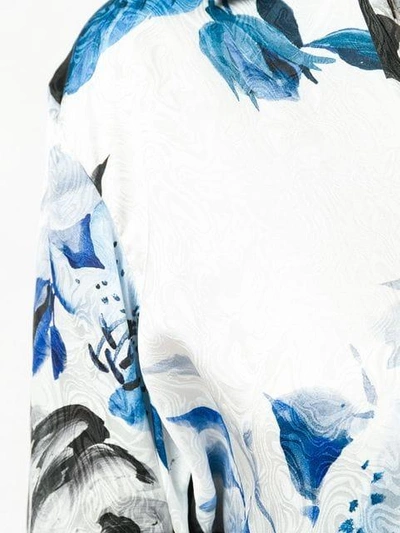 Shop Off-white Floral Basic Shirt - Blue