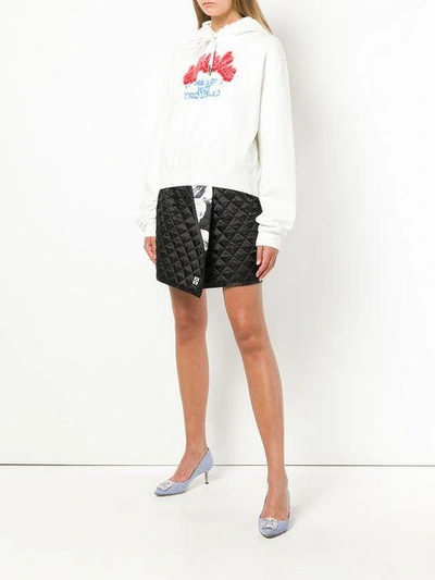 Off-white Heart Not Troubled Cotton Hoodie In White
