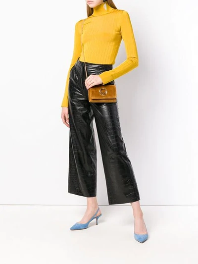 Shop Lanvin Ribbed Turtleneck Sweater In Yellow