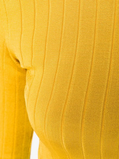Shop Lanvin Ribbed Turtleneck Sweater In Yellow