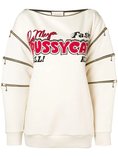 Shop Gucci Pussycat Sweatshirt