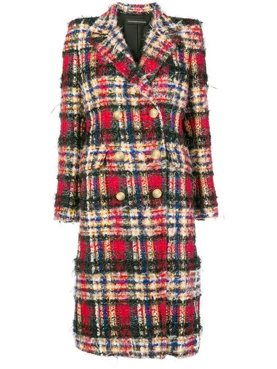 oversized check coat