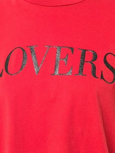 Shop Amiri Lovers Glitter T In Red