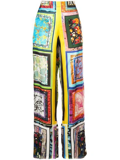 Shop Rosie Assoulin Printed High Waist Trousers