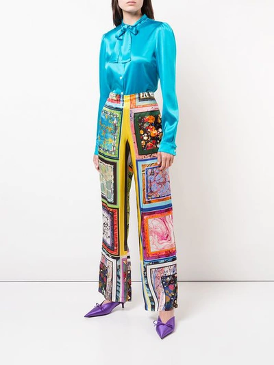 Shop Rosie Assoulin Printed High Waist Trousers