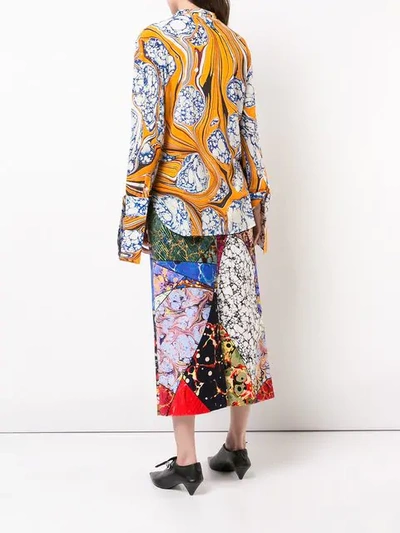 Shop Rosie Assoulin Printed Shirt In Yellow