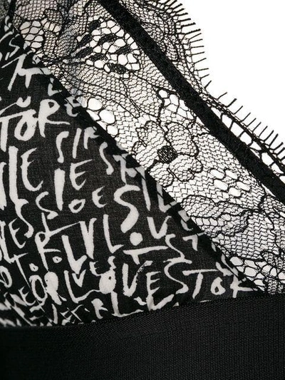 Shop Love Stories Logo Embroidered Bra - Black