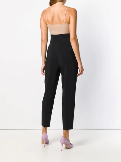 Shop Dolce & Gabbana Cropped High Waisted Trousers - Black