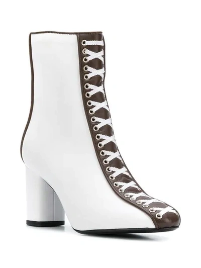 Shop Racine Carrée Racine Carree Lace Detail Boots - White