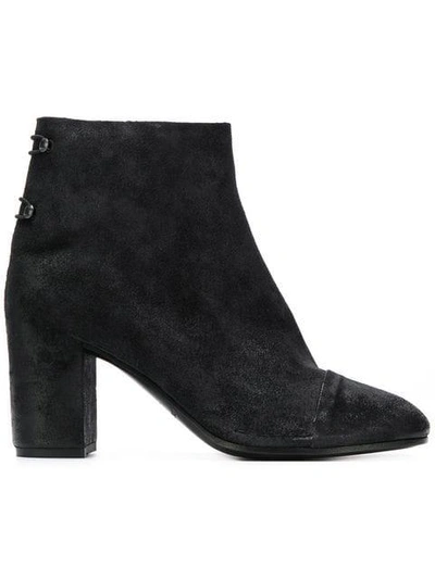 Shop Del Carlo Block Heel Ankle Boots In Black