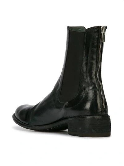 Shop Officine Creative Back Zip Ankle Boots In Black