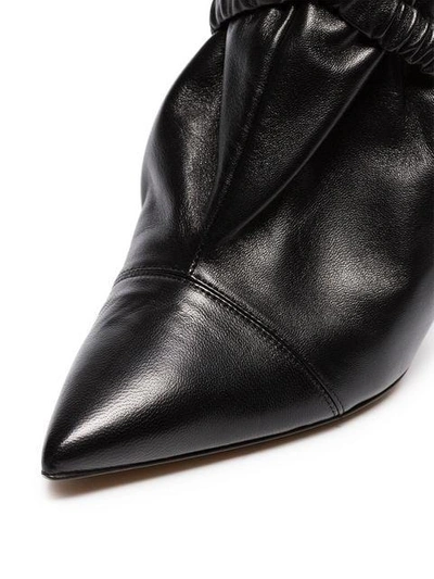 Shop Alexandre Vauthier Dune 100 Wraparound Leather Boots In Black