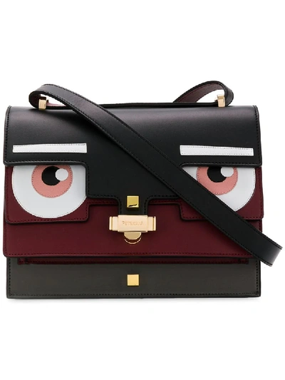 Shop Giancarlo Petriglia Eye Foldover Shoulder Bag - Black
