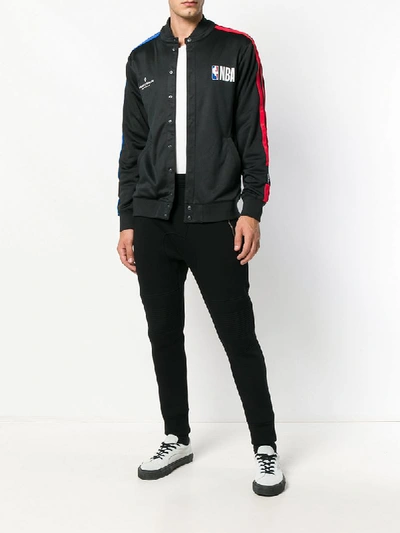 Shop Marcelo Burlon County Of Milan Nba Varsity Jacket - Black