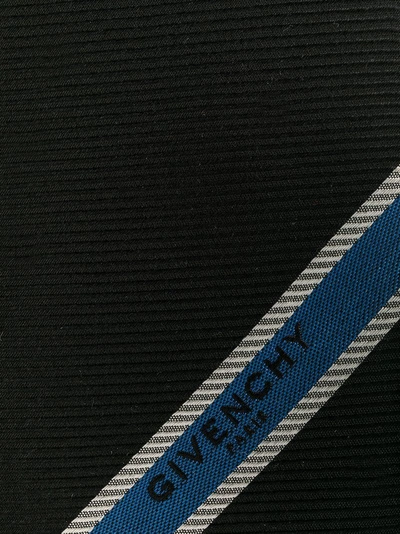 Shop Givenchy Diagonal Stripe Detail Tie - Black