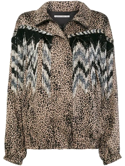 Shop Alessandra Rich Leopard Print Jacket