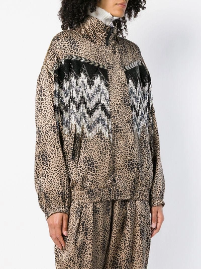 Shop Alessandra Rich Leopard Print Jacket