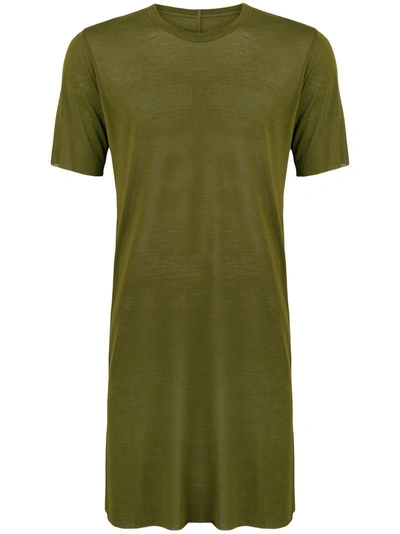 Shop Rick Owens Longline Crewneck T-shirt - Green