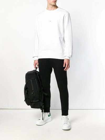 Shop Helmut Lang Long Sleeved ”taxi” Sweatshirt In White
