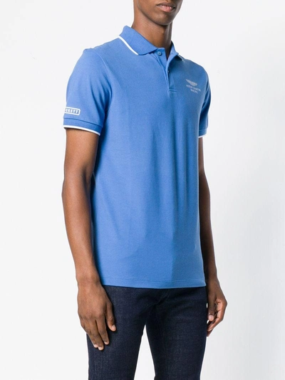 Shop Hackett Aston Martin Racing Polo Shirt - Blue