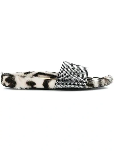 Shop Tom Ford Embellished Tf Slides In Black