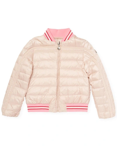 Shop Moncler Stripe Puffer Jacket In Nocolor