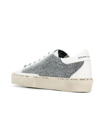 Shop Golden Goose Hi Star Glitter-embellished Sneakers In White