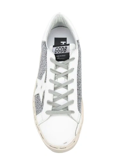 Shop Golden Goose Hi Star Glitter-embellished Sneakers In White