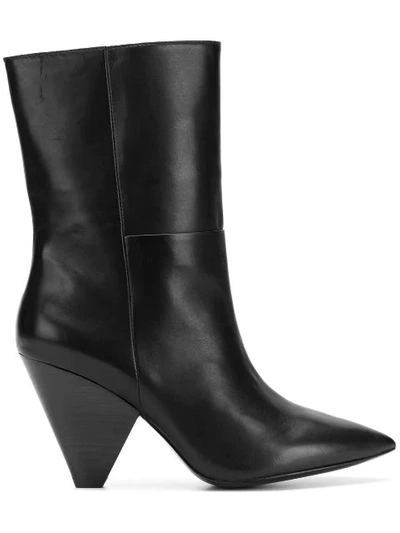 Shop Ash Tapered Heel Ankle Boots In Black