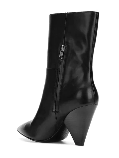 Shop Ash Tapered Heel Ankle Boots In Black
