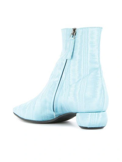 Shop Ellery Rippled Effect Ankle Boots In Blue