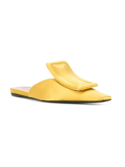 Shop Marni Mules Mit Schnalle - Gelb In Yellow