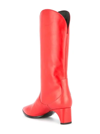 Shop Pierre Hardy Knee High Boots In Red