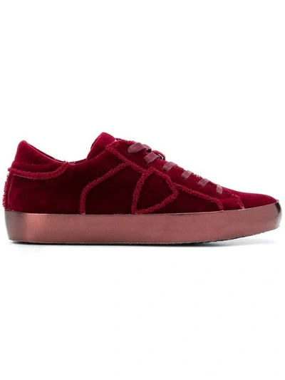 Shop Philippe Model Low Top Sneakers In Red