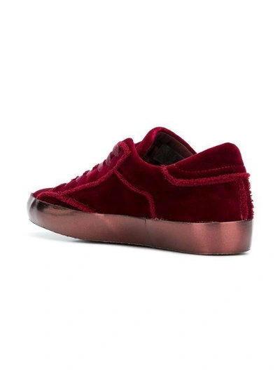 Shop Philippe Model Low Top Sneakers In Red